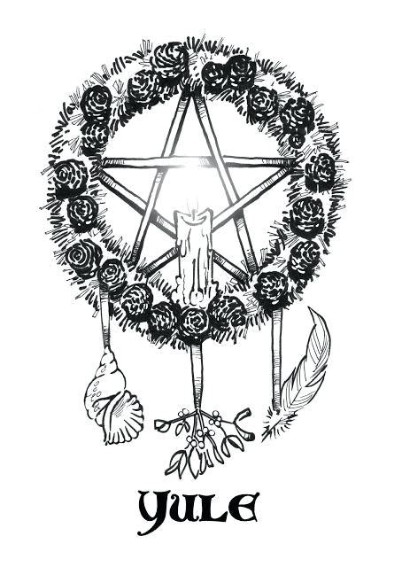 Wiccan yule coloring pages